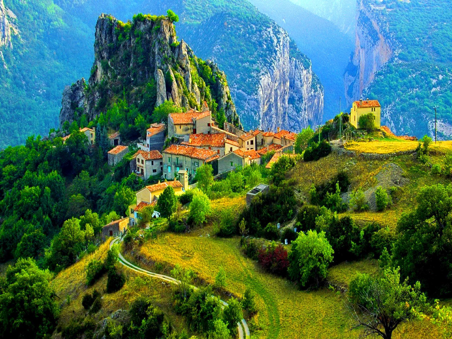 Village In High Mountains wallpaper | nature and landscape | Wallpaper