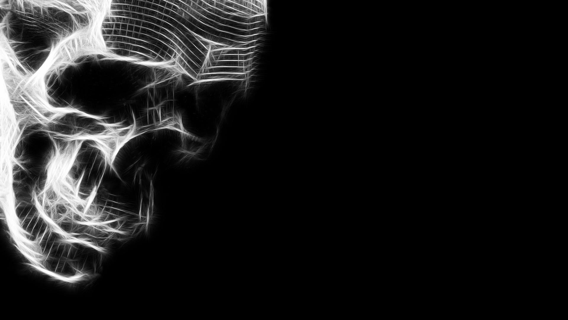 Black And White Skull Art Hd wallpaper | 3d and abstract | Wallpaper Better