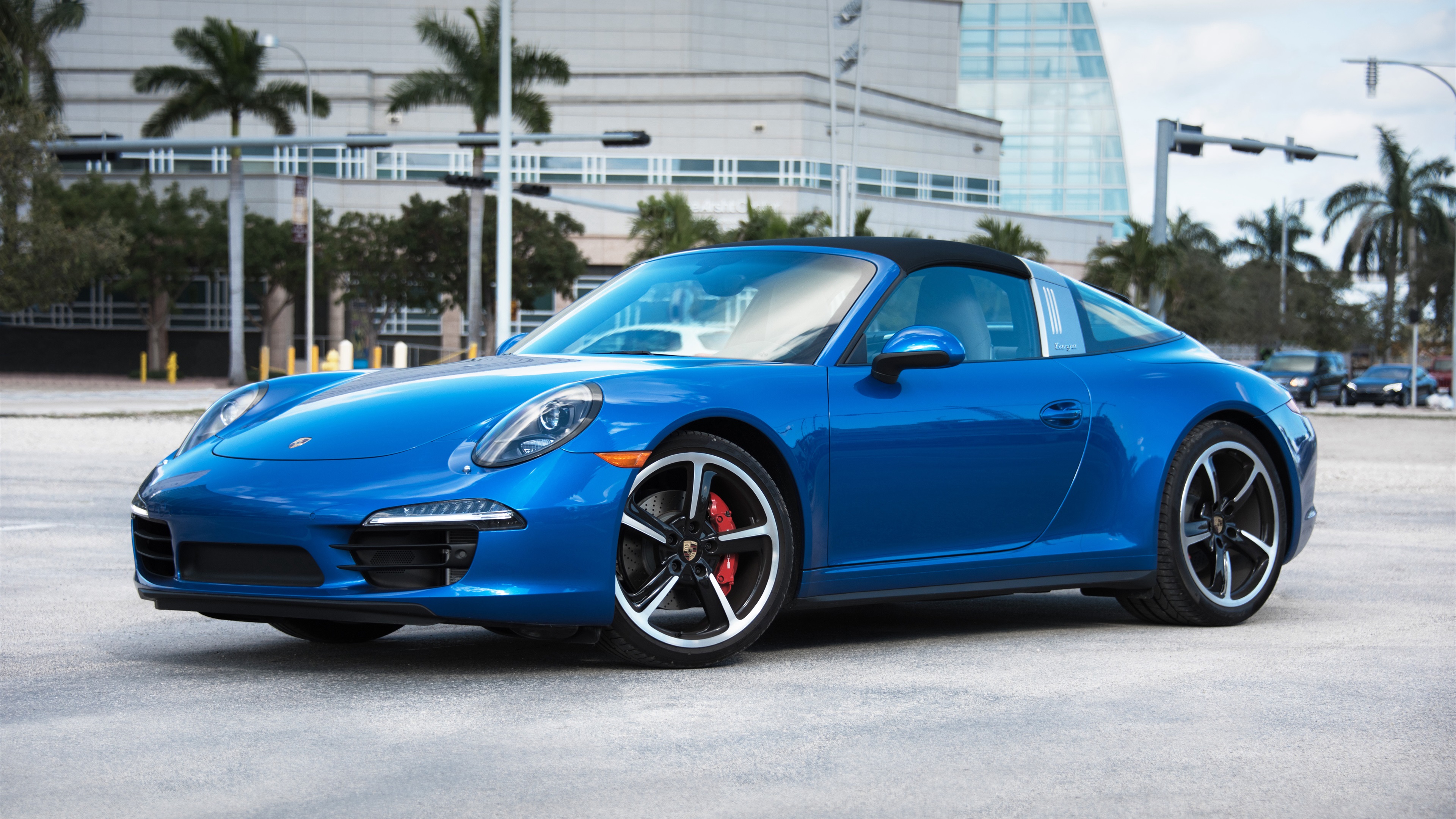 Porsche 911 Targa 4S blue supercar side view wallpaper ...