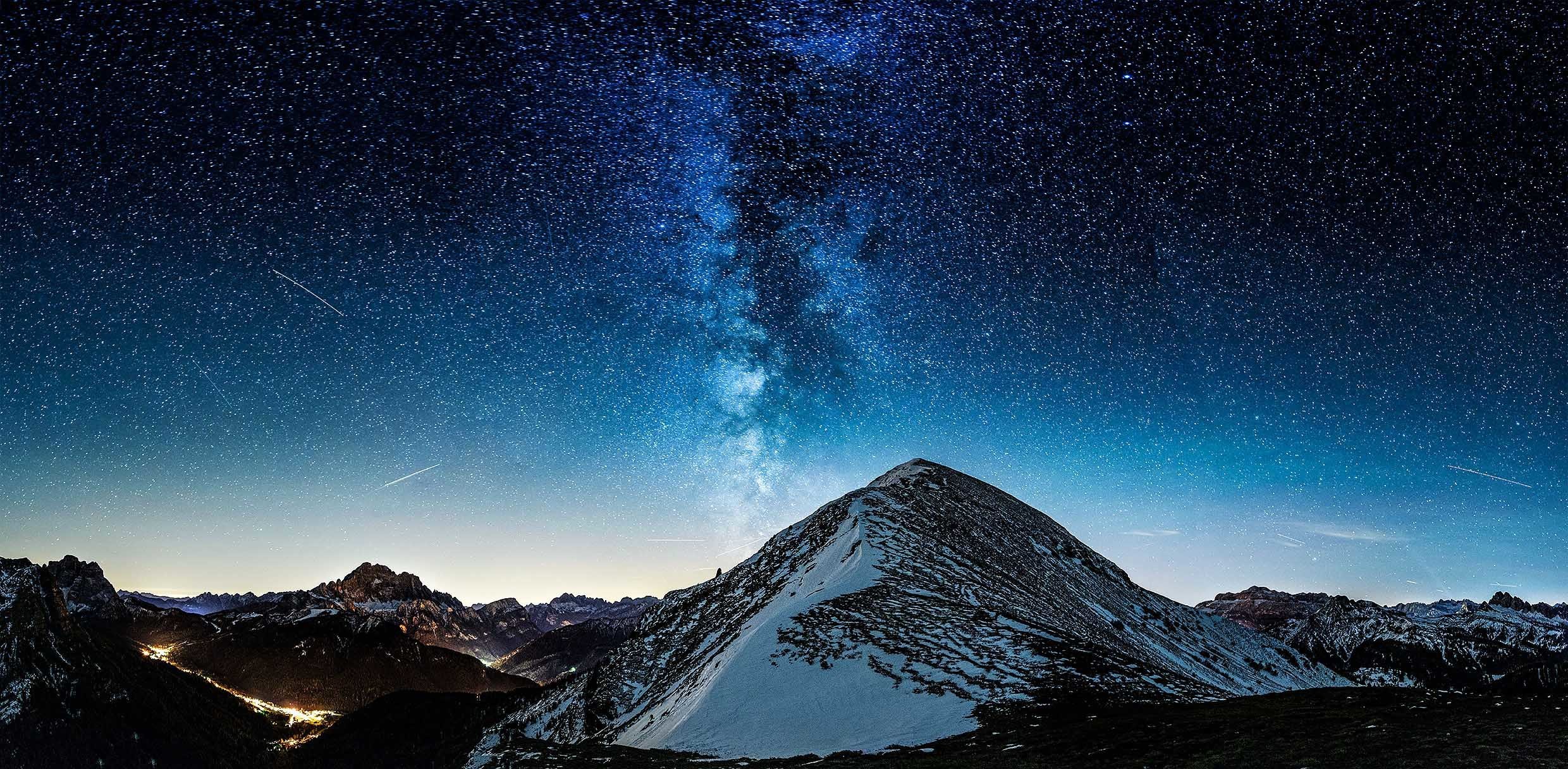 The milky Way, mountain wallpaper | nature and landscape | Wallpaper Better