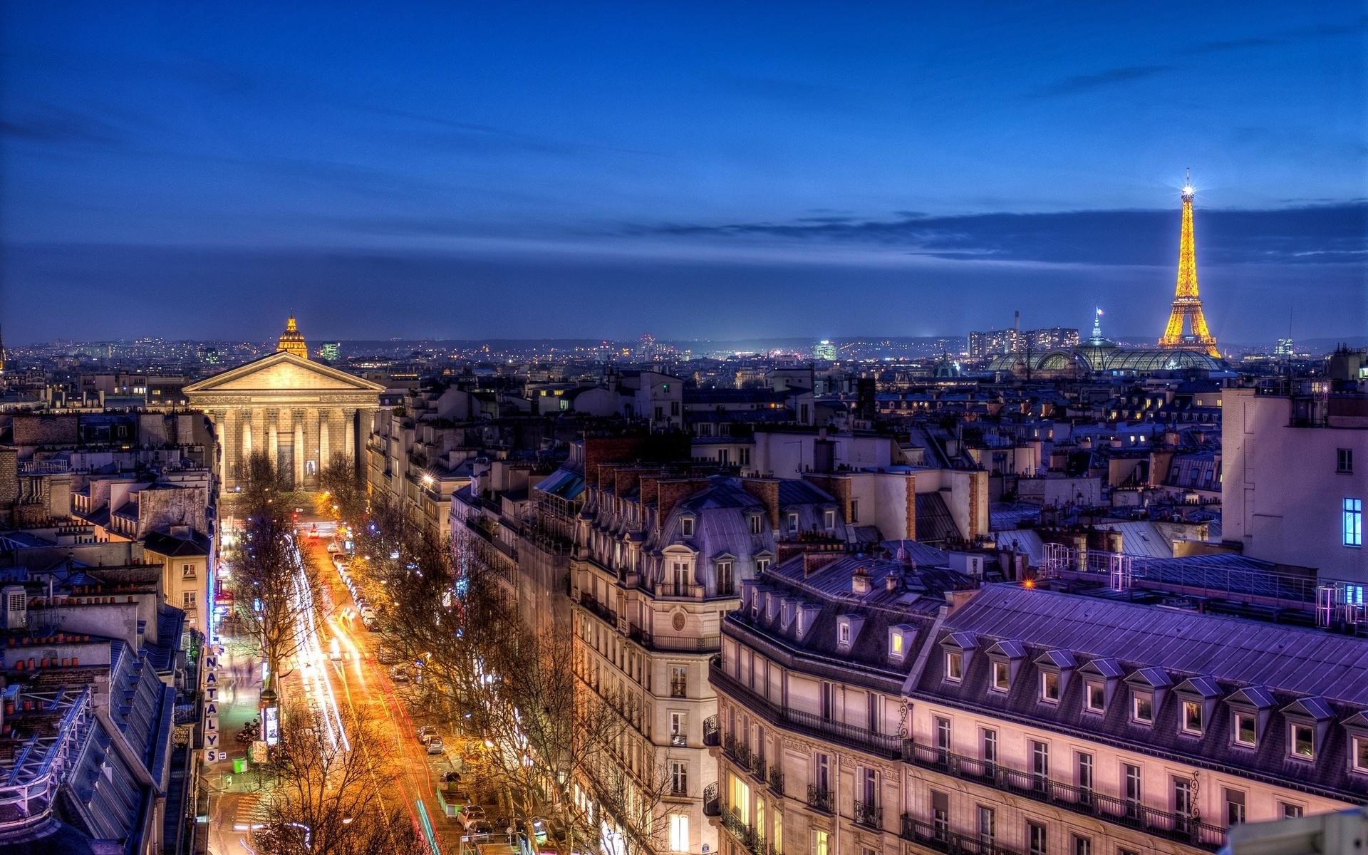 Night View Of Paris France wallpaper | nature and landscape | Wallpaper