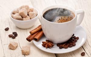 Cup, coffee, cinnamon, sugar wallpaper thumb