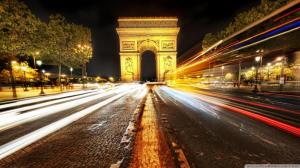 Arc De Triomphe At Night Long Exposure wallpaper thumb