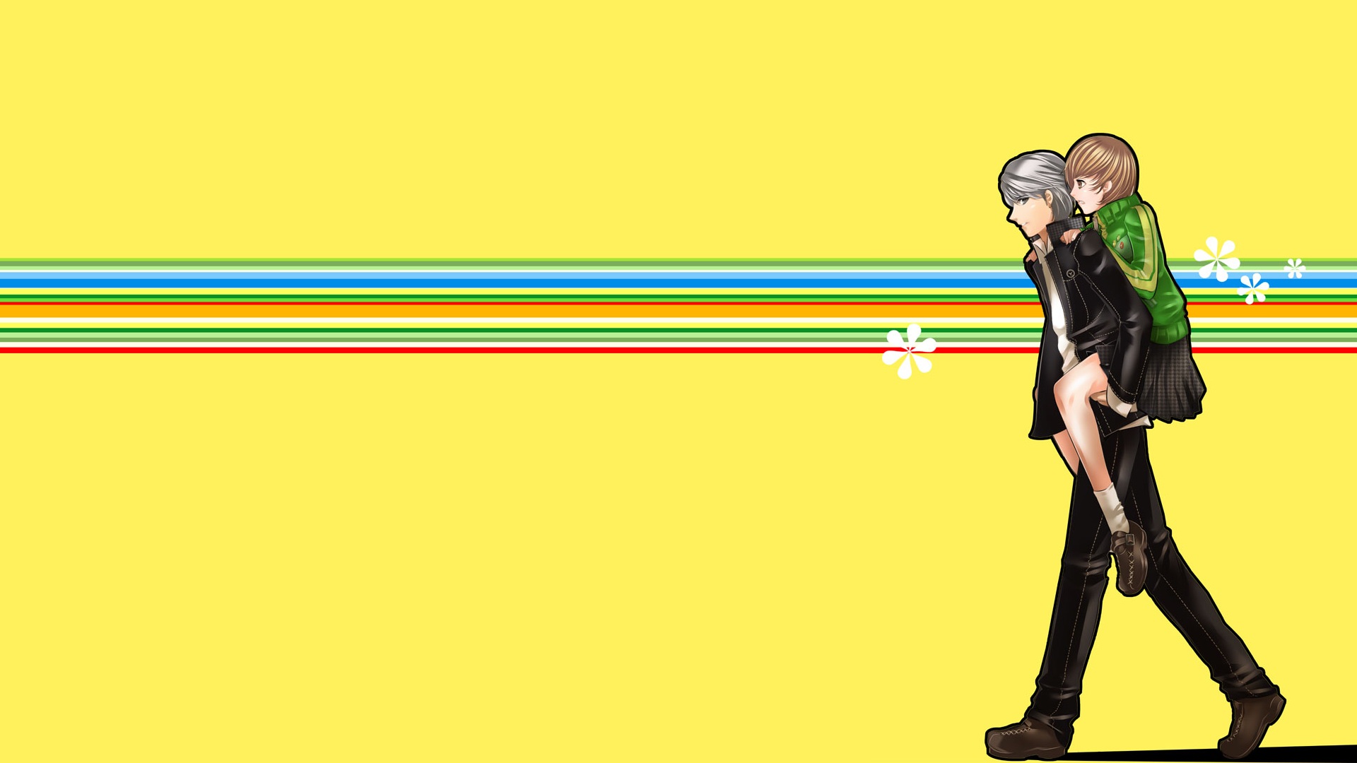 Download wallpaper for 240x320 resolution | Anime Yellow Persona 4 Chie ...