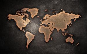 World Map, Continents, creative design wallpaper thumb