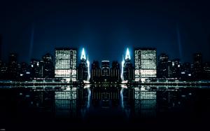 City Night Reflections HD wallpaper thumb