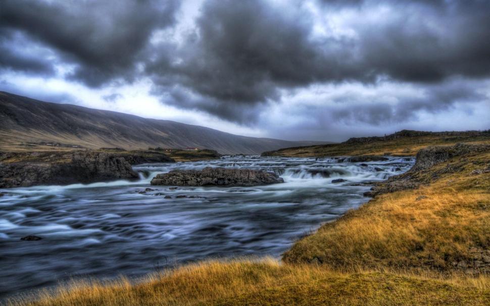 Silent River Deadly Storm Icel Lscape Ii wallpaper,tundra HD wallpaper,river HD wallpaper,iceland HD wallpaper,silent river and deadly storm HD wallpaper,3d & abstract HD wallpaper,1920x1200 wallpaper