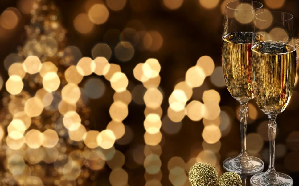 Happy New Year Champagne Stemware 2014 wallpaper,happy new year HD wallpaper,champagne HD wallpaper,stemware HD wallpaper,2014 HD wallpaper,2560x1600 wallpaper