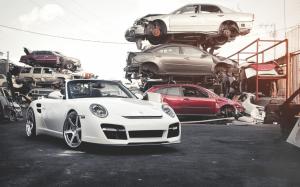 Porsche Junkyard HD wallpaper thumb