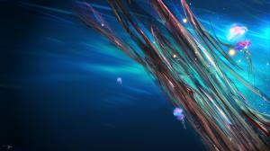 Jellyfish Underwater Ocean Sea Bokeh Jelly Free Desktop Background wallpaper thumb