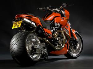 Cool red motorcycle close-up wallpaper thumb