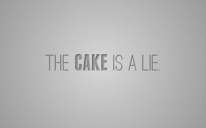 Portal Cake Lie HD wallpaper thumb