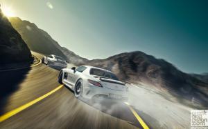 Mercedes SLS AMG Black Vs Porsche 911 GT3Related Car Wallpapers wallpaper thumb
