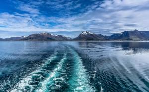 Lofoten, Norway, sea, winter, blue, clouds wallpaper thumb