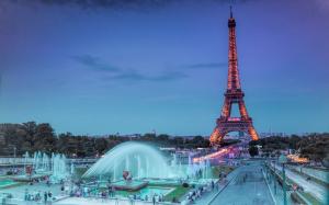 Eiffel Tower Tower Paris Fountain HD wallpaper thumb