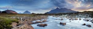 Cuillin, Isle of Skye, Scotland, UK, water, clouds, mountains wallpaper thumb