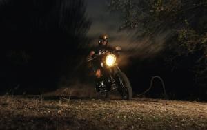Trial Motor, Motorcycle, Night, Light wallpaper thumb