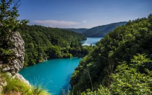 Croatia, Plitvice lakes national park, trees, greenery, nature landscape wallpaper thumb