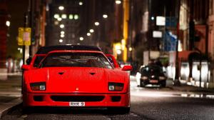 Ferrari, F40, city, night, street, wallpaper thumb