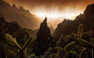 Nature, Mountain, Sunset, Mist, Spain, Shrubs, Rock Climbing, Max Rive wallpaper thumb