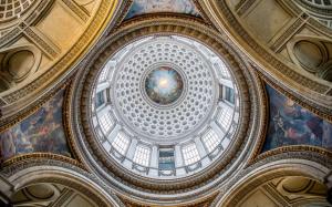 Cathedral ceiling painting wallpaper thumb