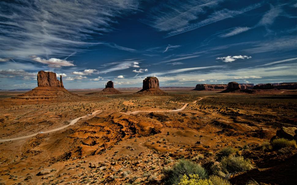 Monument Valley, USA, sky, clouds, desert wallpaper,Monument HD wallpaper,Valley HD wallpaper,USA HD wallpaper,Sky HD wallpaper,Clouds HD wallpaper,Desert HD wallpaper,2560x1600 wallpaper
