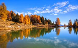 Nature, Landscape, Lake, Fall, Forest, Italy, Trees, Water, Calm wallpaper thumb
