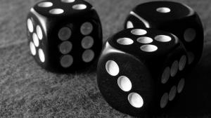 Black and White Dices wallpaper thumb
