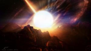 Alien Landscape Planet Stars Starlight Mountains Art For Mobile wallpaper thumb