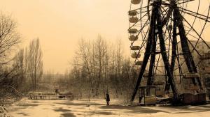 Apocalyptic, Snow, Alone, Winter, Ferris Wheel wallpaper thumb