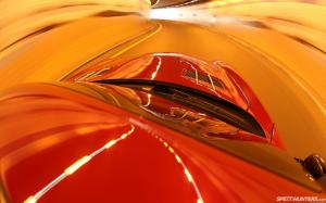 Mercedes SLS Gullwing AMG Fisheye Tunnel Motion Blur HD wallpaper thumb