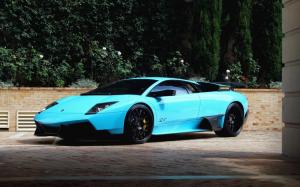 Lamborghini murcielago lp 670 4 blue, wallpaper thumb
