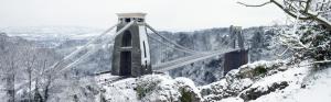 Clifton Suspension Bridge, Bristol, England, winter, snow wallpaper thumb