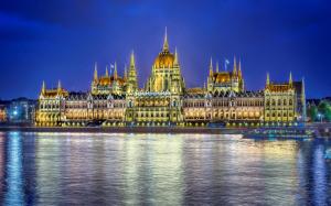 Fantastic Parliament Building In Hungary Hdr wallpaper thumb