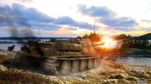 World of Tanks SPG Firing SU 100 Games wallpaper thumb