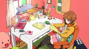 Anime Girls, Tamako Market, Makino Kanna, Room wallpaper thumb