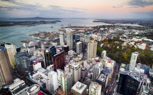 Auckland, New Zealand, city, street, buildings, coast wallpaper thumb