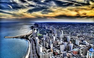 Chicago coastline wallpaper thumb