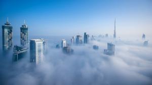 Foggy In Dubai City Free HD Widescreen wallpaper thumb