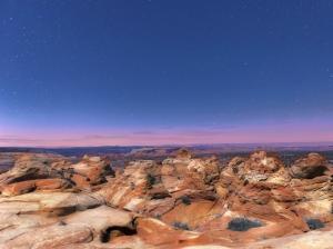 USA, Arizona, National Park, rocks, night, stars, blue sky wallpaper thumb