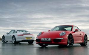 Porsche 911 white and red supercar wallpaper thumb
