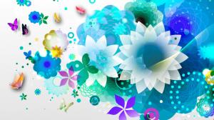 blue abstract flowers hd wallpaper wallpaper thumb