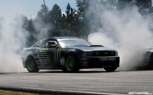 Ford Mustang Drift Burnout Smoke HD wallpaper thumb