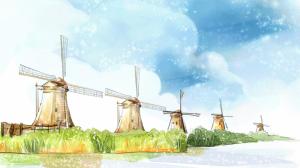 Happy Windmills wallpaper thumb