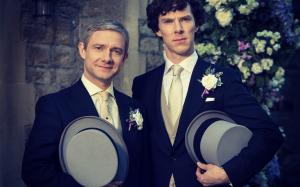 Sherlock at John Wedding wallpaper thumb