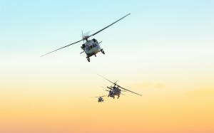 Black Hawk helicopter, Brazil air force, sky, sunset wallpaper thumb