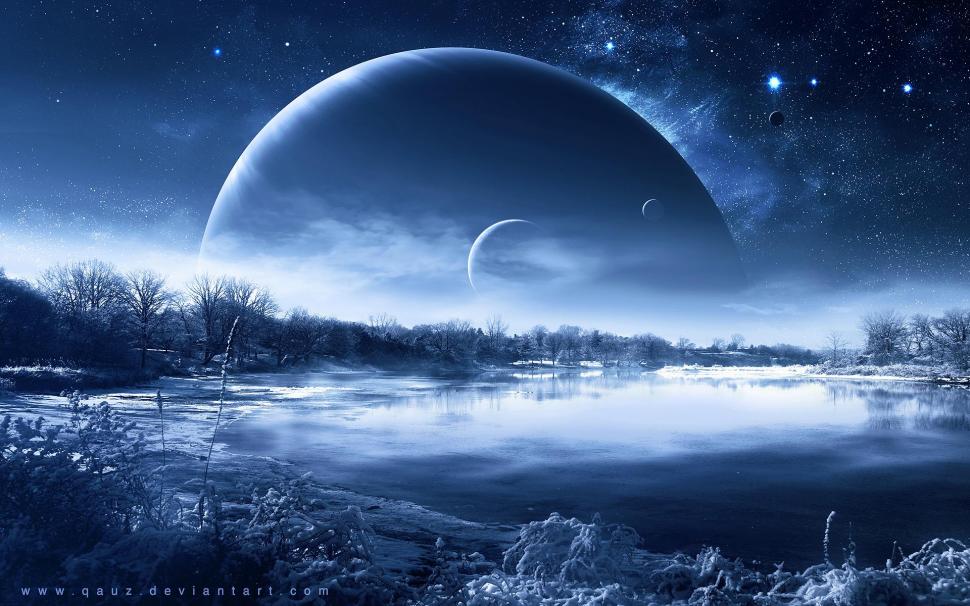 Peaceful Cold wallpaper,planets HD wallpaper,abstract HD wallpaper,cold HD wallpaper,3d & abstract HD wallpaper,1920x1200 wallpaper