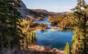 Twin Lakes, California, USA, mountains, trees wallpaper thumb