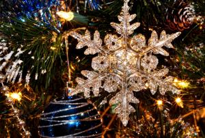 new year, holiday, tree, snowflake, christmas toys, close-up wallpaper thumb