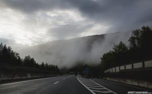Road Fog Mist Austria HD wallpaper thumb